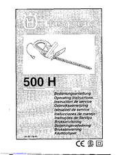 Husqvarna 500 H Operating Instructions Manual