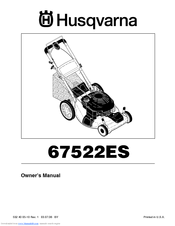 Husqvarna 67522ES Owner's Manual
