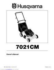 Husqvarna 7021CM Owner's Manual