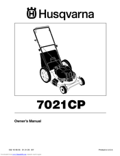 Husqvarna 7021CP Owner's Manual