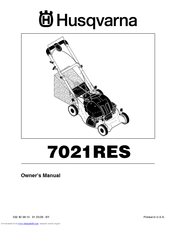 Husqvarna 7021RES Owner's Manual