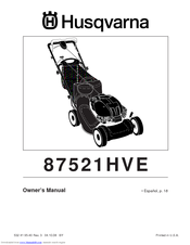 Husqvarna 87521HVE Owner's Manual