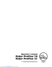 Husqvarna Rider ProFlex 21 Operator's Manual