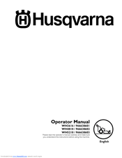Husqvarna WH4818 / 966638602 Operator's Manual