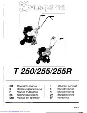 Husqvarna T 255 Operator's Manual