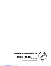 Husqvarna 323E, 325E Operator's Manual