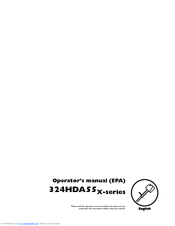 Husqvarna 324HDA55X-series Operator's Manual