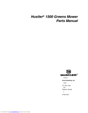HUSTLER 1500 Riding Greens Parts Manual