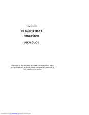 Hypertec PC Card 10/100 TX User Manual