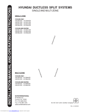 Hyundai HACM09DB - HCCM99DB Operating Instructions Manual