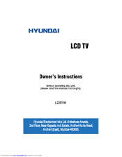 Hyundai 90509536 Owner's Instructions Manual