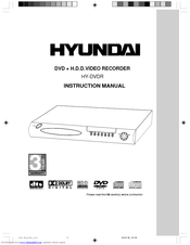 Hyundai HY-DVDR Instruction Manual