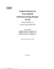 IBM TIVOLI ADSTAR 5697-VM3 User Manual