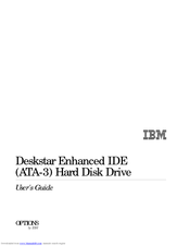 IBM OPTIONS Deskstar Enhanced IDE User Manual
