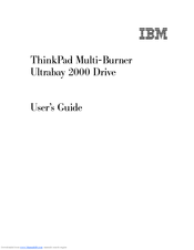 IBM ThinkPad Multi-Burner Ultrabay 2000 User Manual