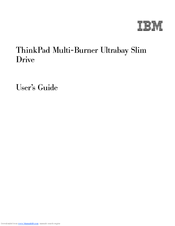 IBM ThinkPad Multi-Burner Ultrabay User Manual