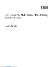IBM ThinkPad Multi-Burner Plus Ultrabay User Manual