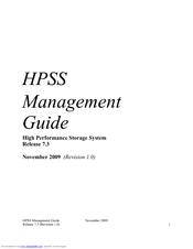 IBM High Performance Storage System HPSS Management Manual