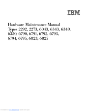 Ibm 2292 Hardware Maintenance Manual
