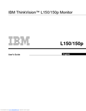 IBM THINKVISION MONITOR L150P User Manual
