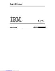 IBM C190 User Manual