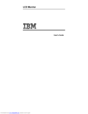 IBM Computer Monitor User Manual