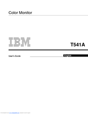 IBM T541A User Manual