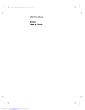 IBM ThinkPad Dock I User Manual