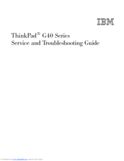 IBM ThinkPad 92P1559 Service And Troubleshooting Manual