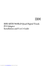 IBM ARTIC960RxD Installation And User Manual
