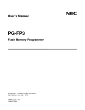 Nec Flash Memory Programmer PG-FP3 User Manual