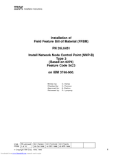 IBM FFBM 26L0451 Installation Manual