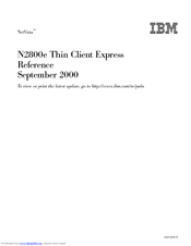 IBM NetVista N2800e Reference Manual
