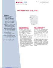 IBM INFOPRINT COLOUR 1767 Brochure & Specs