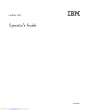 IBM INFO PRINT 3000 Operator's Manual