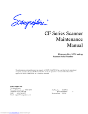Scan-Graphics CF Series Maintenance Manual