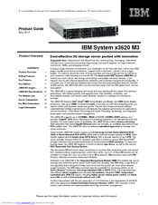 IBM System x3620 M3 7376 Product Manual