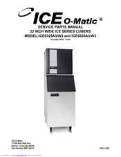 Ice-O-Matic ICE0520A3 Service & Parts Manual