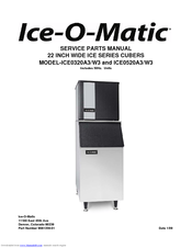 Ice-O-Matic ICE0320W3 Service & Parts Manual