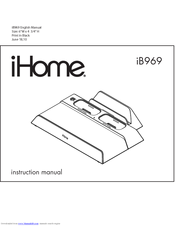 iHome IB969 Instruction Manual