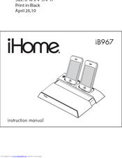 iHome IB967 Instruction Manual