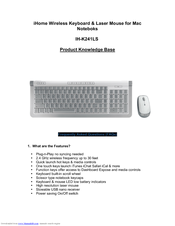 iHome IH-K241LS Frequently Asked Questions