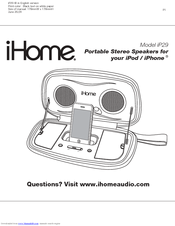 iHome iP29 Quick Start Manual