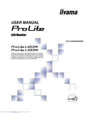 Iiyama ProLite L403W User Manual