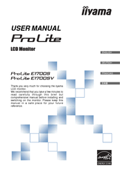 Iiyama ProLite E1700SV User Manual