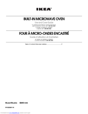 Ikea BUILT-IN MICROWAVE OVEN IBMS1455 Use And Care Manual