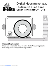 Ikelite POWERSHOT G11 Instruction Manual