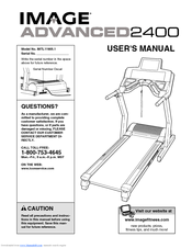 Image Advanced 2400 Treadmill User Manual