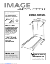 Image 425 Gtx Treadmill User Manual