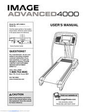 Image Advanced 4000 Treadmill User Manual